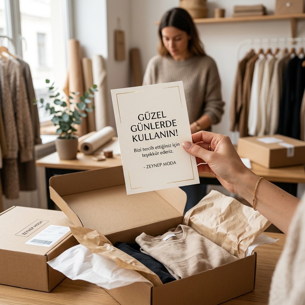 Teşekkür ve Paket İçi Not Kartı